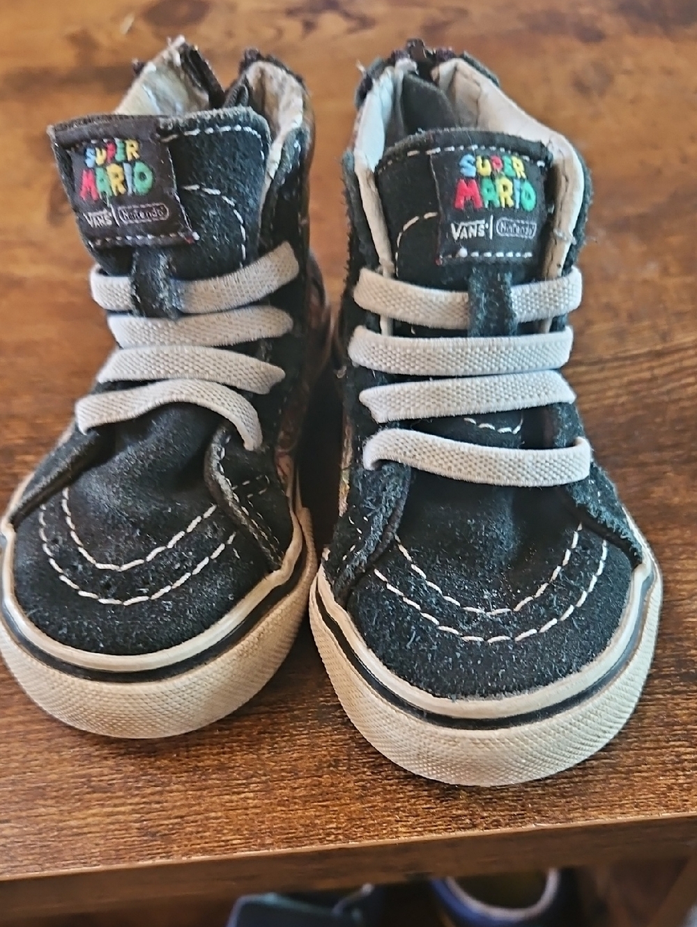 Nintendo Kids Black High-Top Sneakers with White Accents